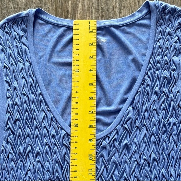 Soft Surroundings, Corneille Tunic, Basket Weave Periwinkle Size 1X - Picture 6 of 12